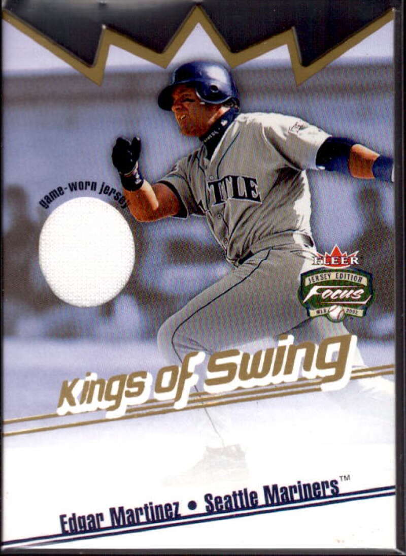 Edgar Martinez Jsy Card 2002 Fleer Focus JE Kings of Swing Game Used #5  Image 1