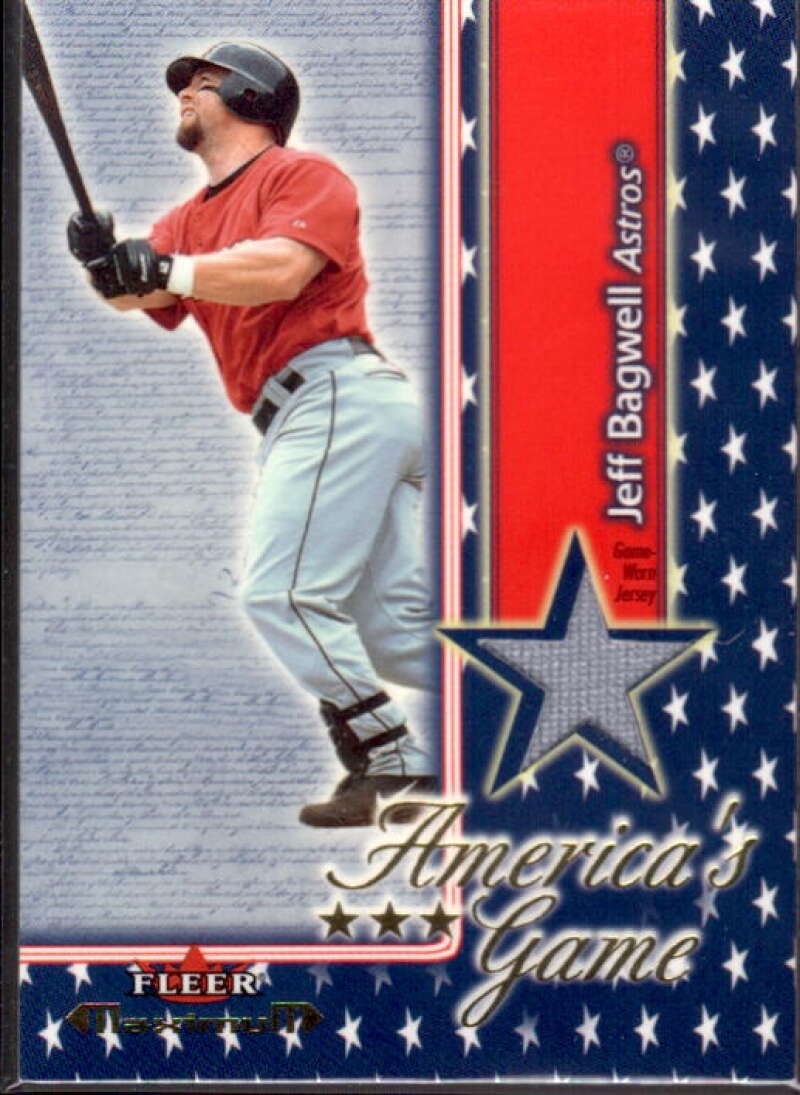 Jeff Bagwell Card 2002 Fleer Maximum Americas Game Jersey #1  Image 1