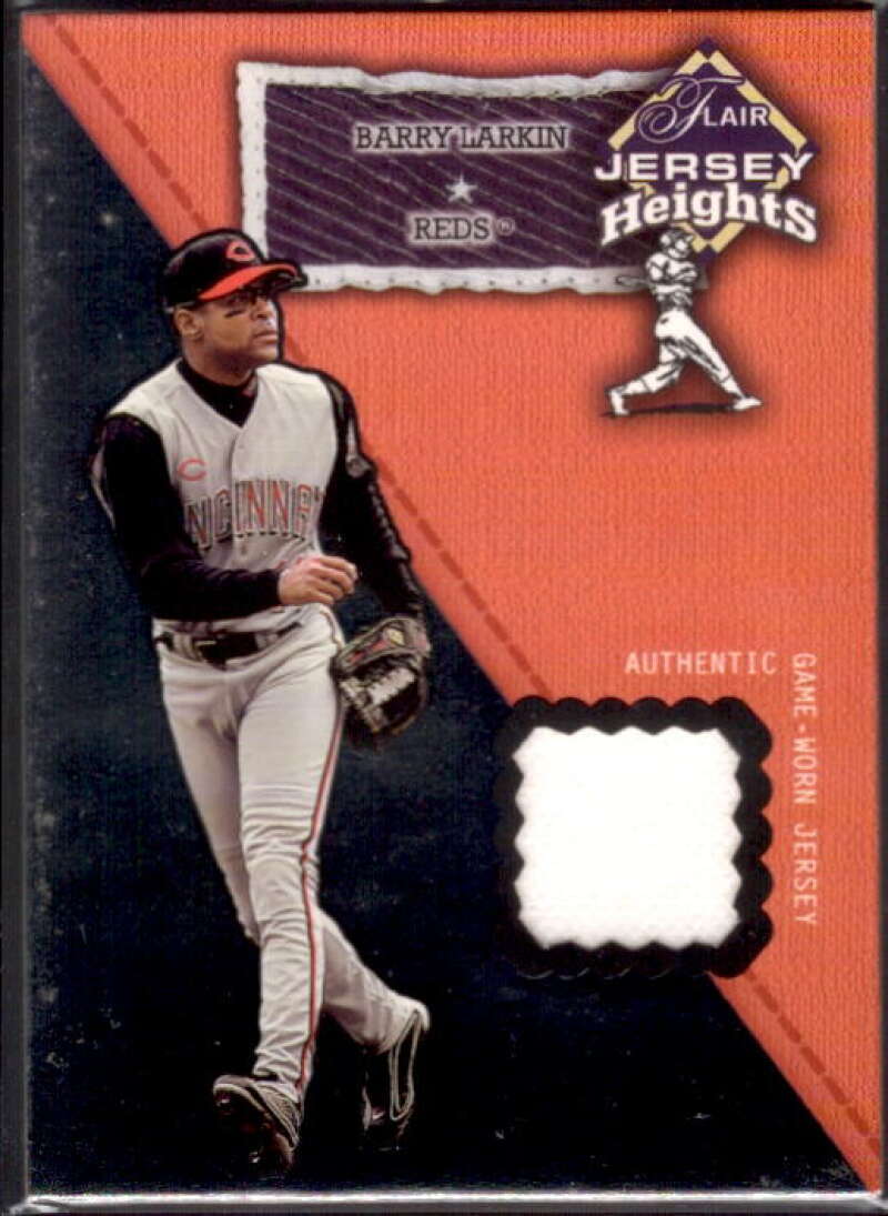 Barry Larkin Card 2002 Flair Jersey Heights #16  Image 1