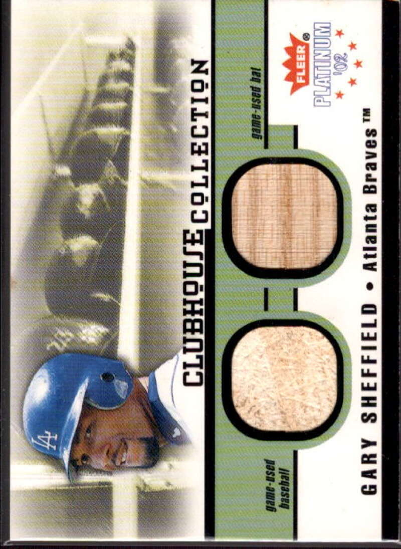 Gary Sheffield Ball-Bat 2002 Fleer Platinum Clubhouse Memorabilia Combos #35  Image 1