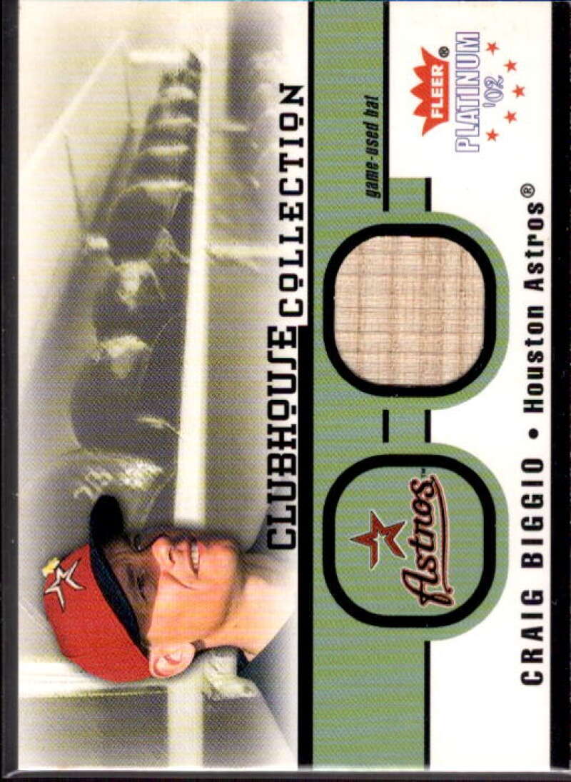 Craig Biggio Bat Card 2002 Fleer Platinum Clubhouse Memorabilia #4  Image 1
