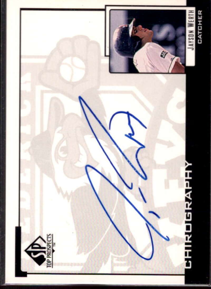 Jayson Werth Card 1999 SP Top Prospects Chirography #JW  Image 1
