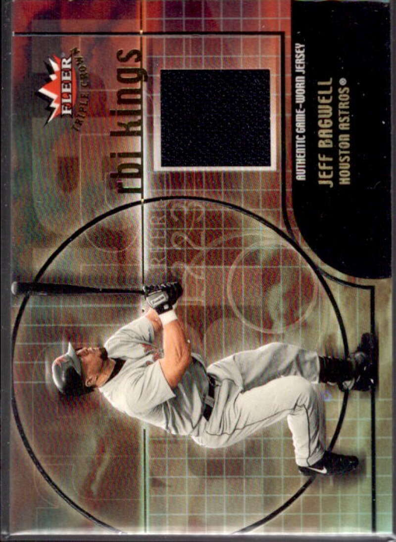 Jeff Bagwell Jsy Card 2002 Fleer Triple Crown RBI Kings Game Used #1  Image 1