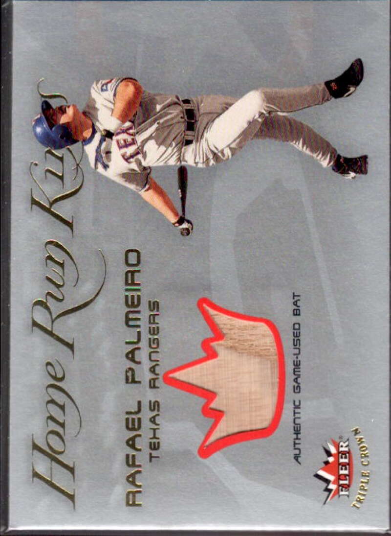 Rafael Palmeiro Bat Card 2002 Fleer Triple Crown Home Run Kings Game Used #9  Image 1