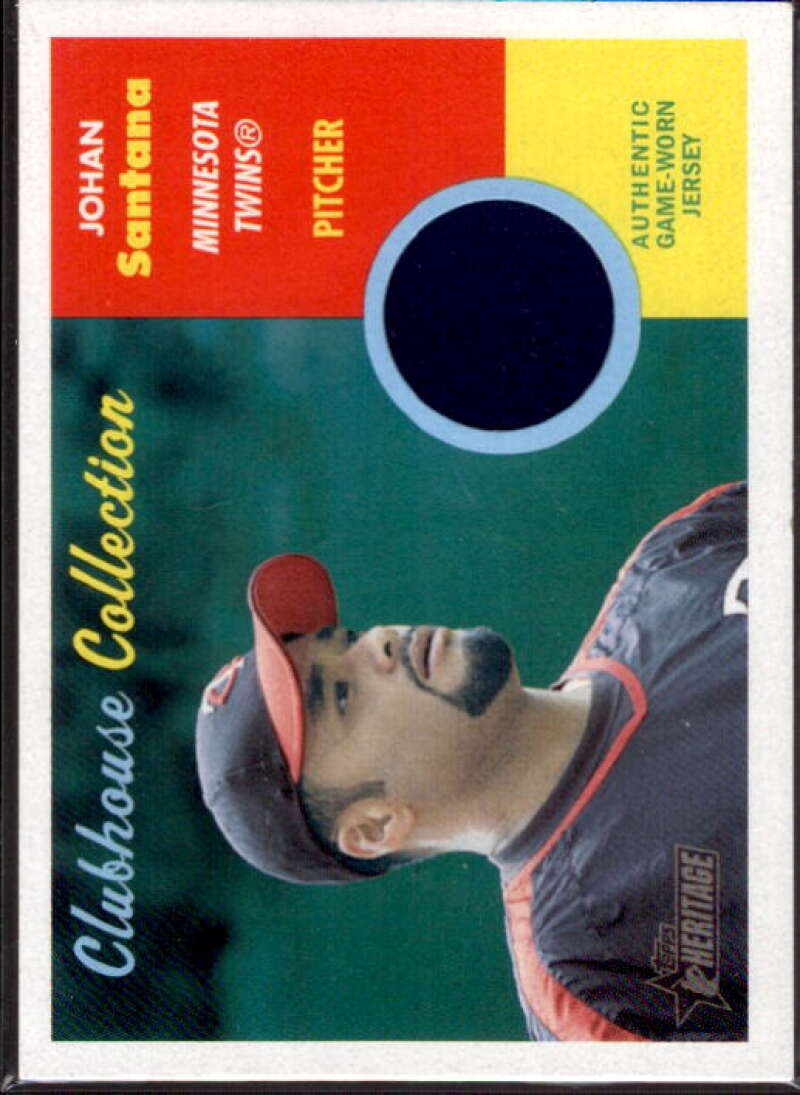 Johan Santana Jsy Card 2006 Topps Heritage Clubhouse Collection Relics #JS  Image 1