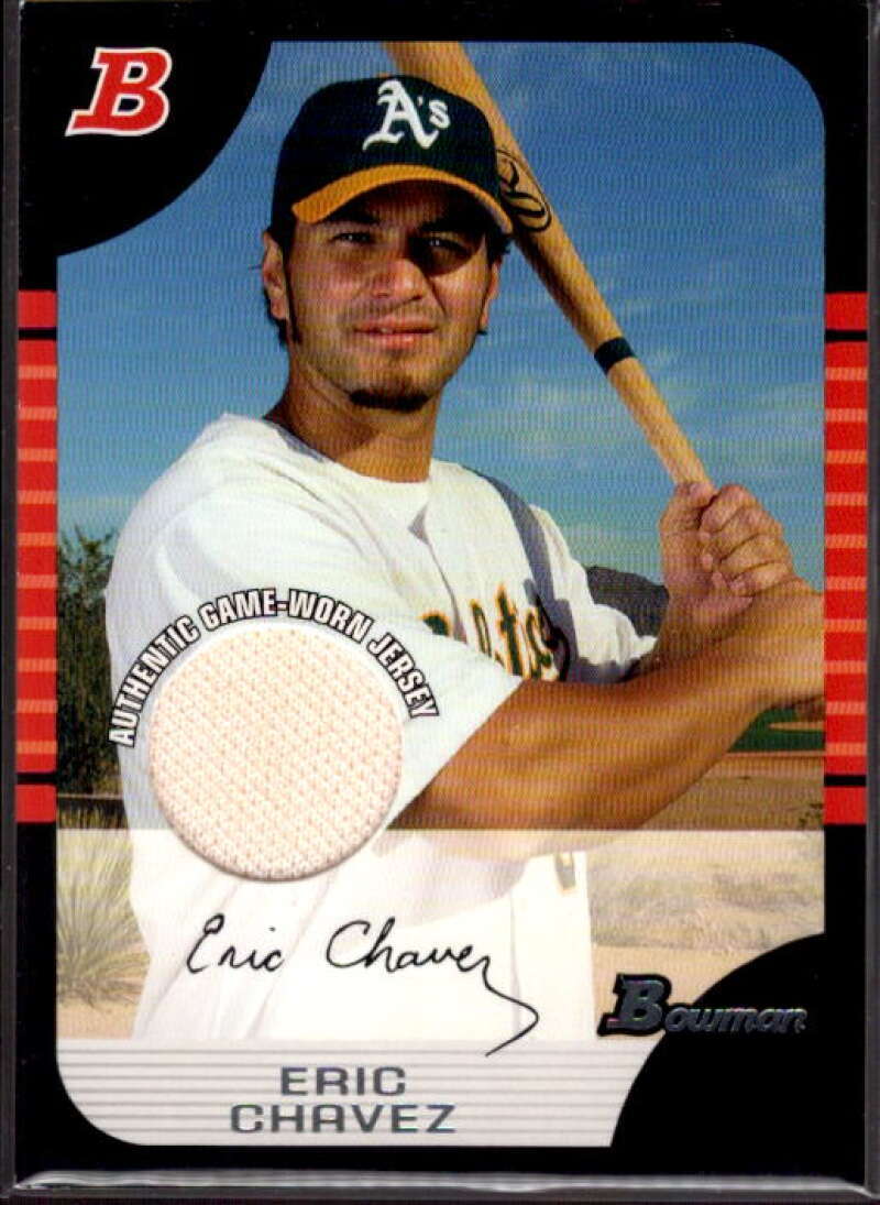 Eric Chavez Jsy Card 2005 Bowman Relics #2  Image 1