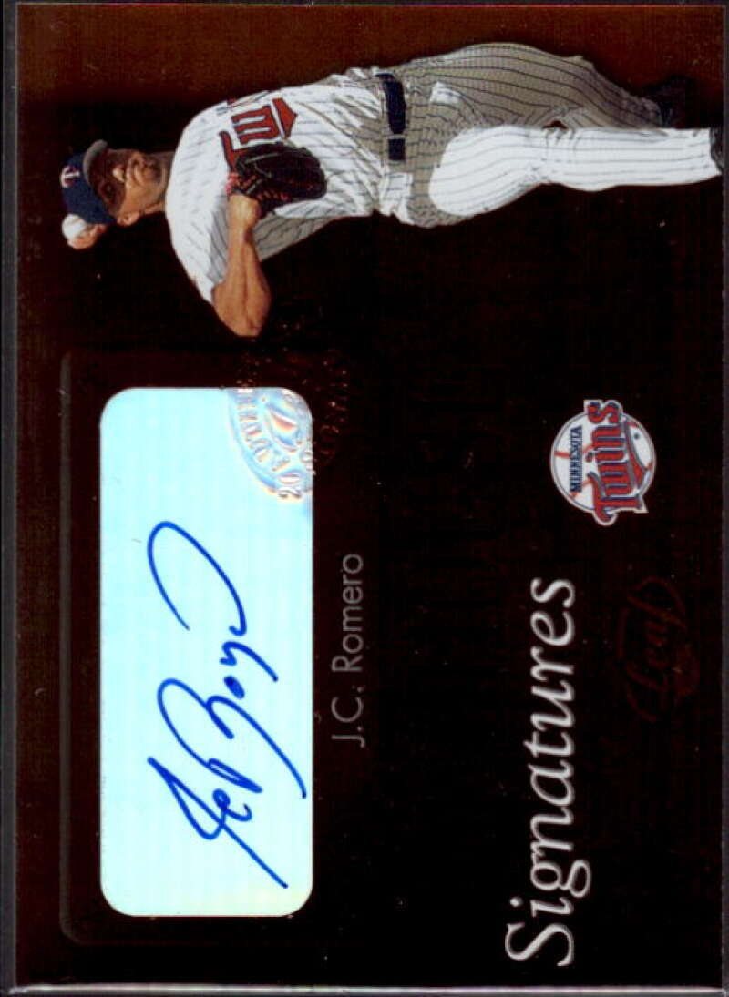 J.C. Romero Card 2003 Leaf Clubhouse Signatures Bronze #4  Image 1