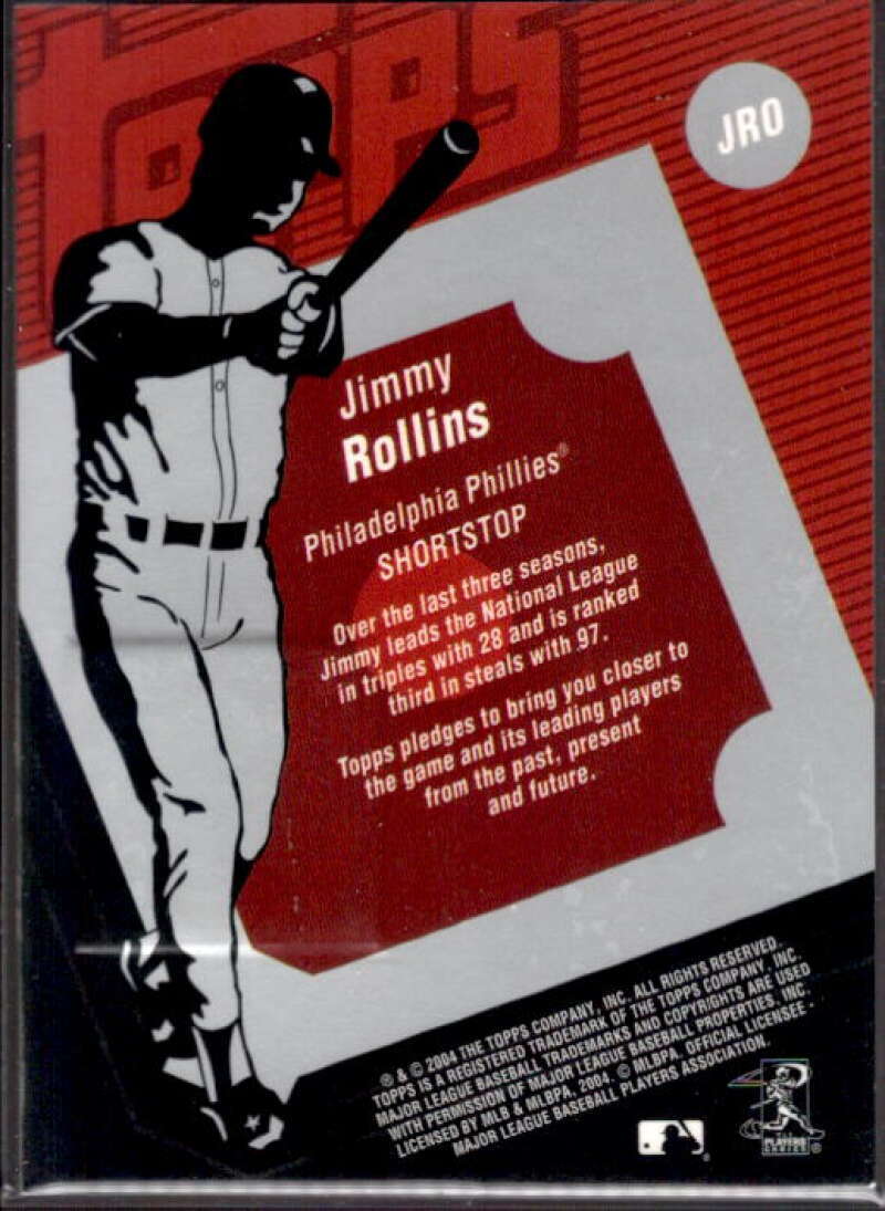 Jimmy Rollins Jsy Card 2004 Topps Clubhouse Relics #JRO  Image 2