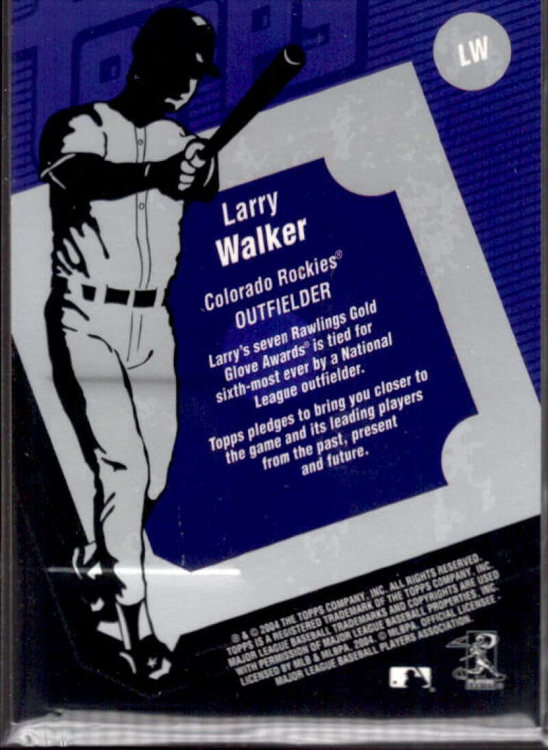 Larry Walker Jsy Card 2004 Topps Clubhouse Relics #LW  Image 2