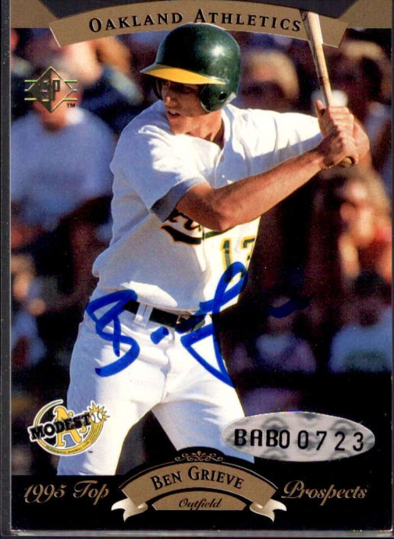 Ben Grieve Rookie Card 1995 SP Top Prospects Autographs #10  Image 1