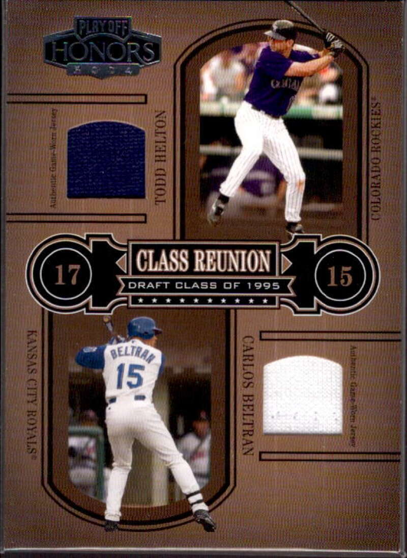 Todd Helton Jsy/Carlos Beltran Jsy 2004 Playoff Honors Class Reunion Material #  Image 1