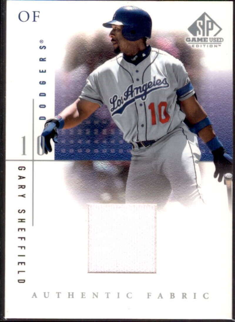 Gary Sheffield Card 2001 SP Game Used Edition Authentic Fabric #GS  Image 1