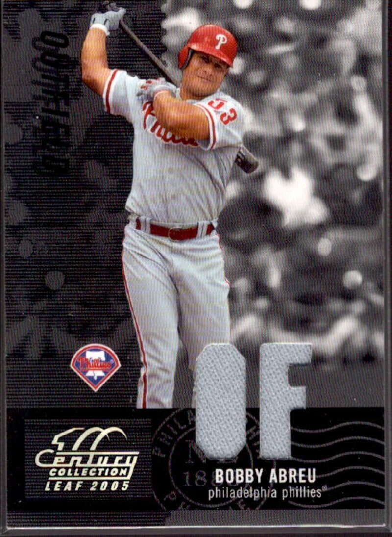 Bobby Abreu Jsy Card 2005 Leaf Century Material Fabric Position #53  Image 1