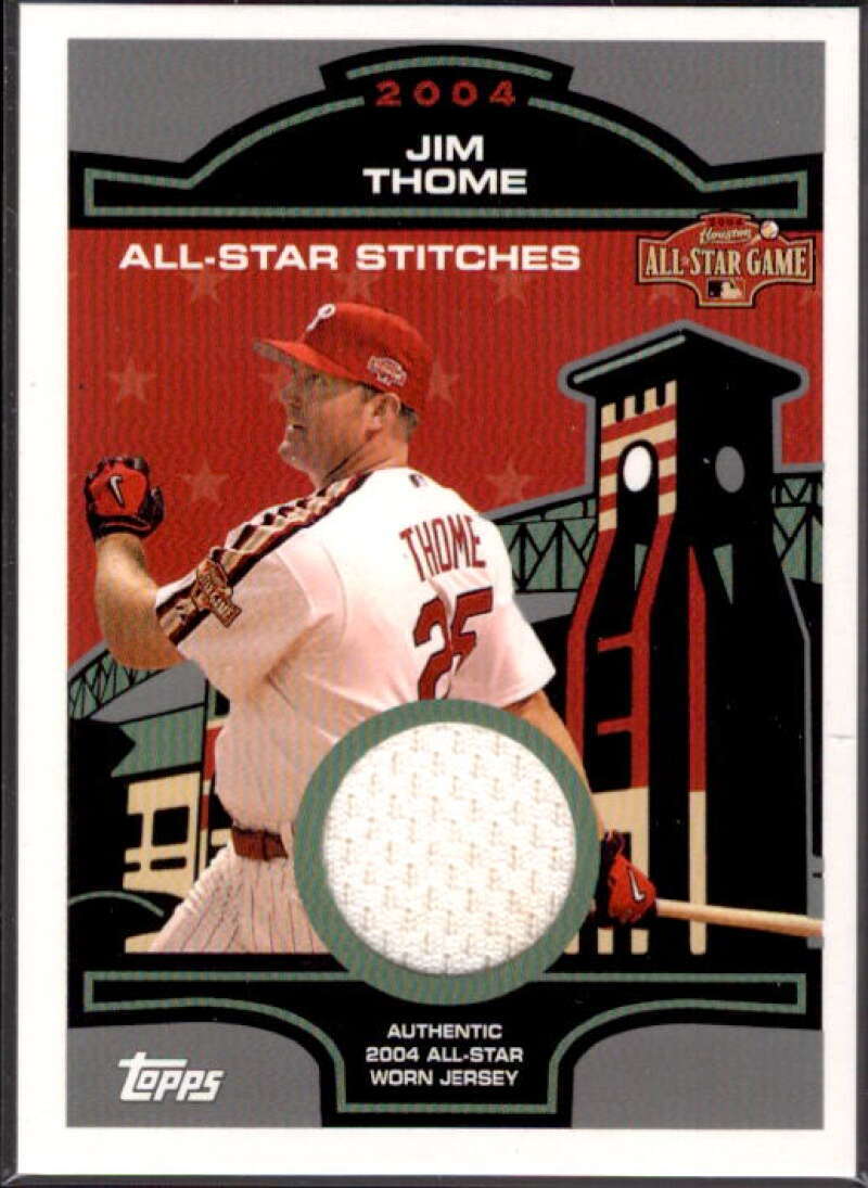 Jim Thome Card 2005 Topps All-Star Stitches Relics #JT  Image 1