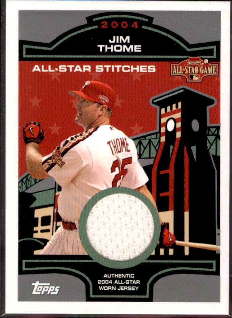 Jim Thome Card 2005 Topps All-Star Stitches Relics #JT  Image 1