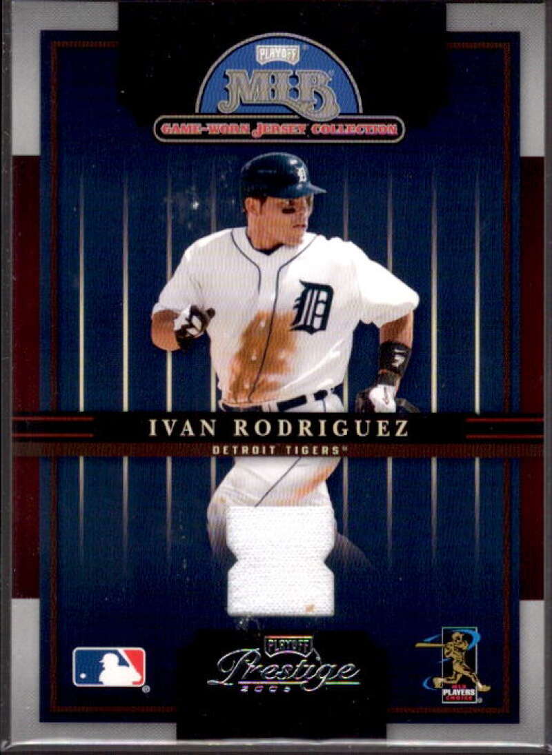 Ivan Rodriguez 2005 Playoff Prestige Playoff MLB Game-Worn Jersey Collection #7  Image 1