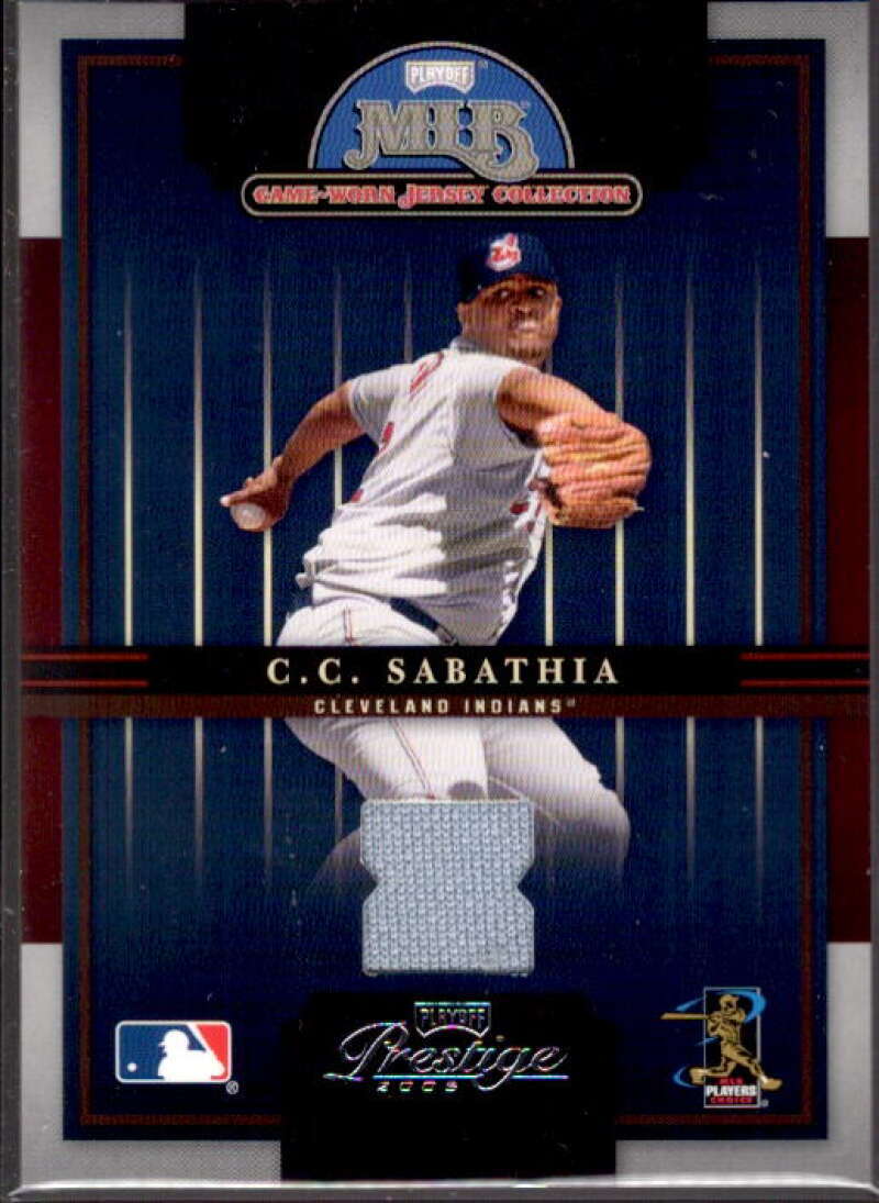 C.C. Sabathia 2005 Playoff Prestige Playoff MLB Game-Worn Jersey Colle –