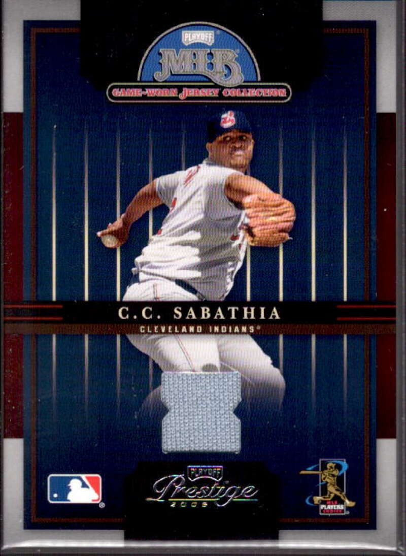 C.C. Sabathia 2005 Playoff Prestige Playoff MLB Game-Worn Jersey Collection #16  Image 1