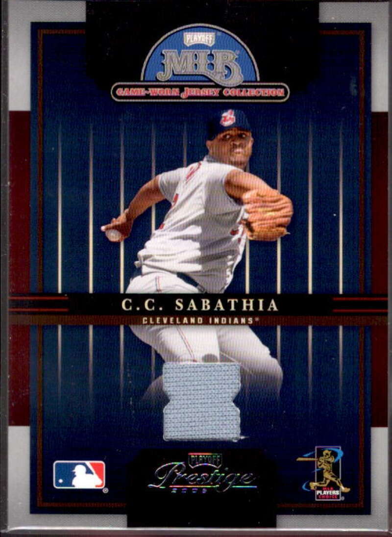 C.C. Sabathia 2005 Playoff Prestige Playoff MLB Game-Worn Jersey Collection #16  Image 1