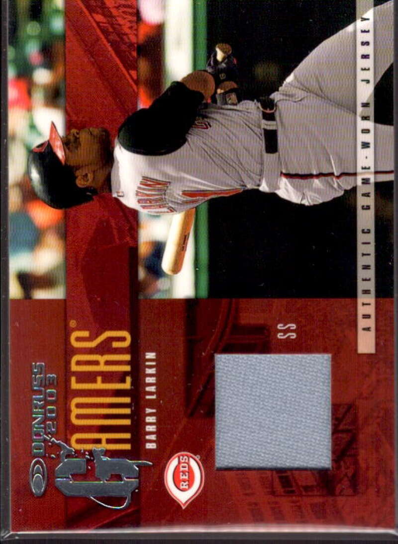 Barry Larkin Card 2003 Donruss Gamers #21  Image 1