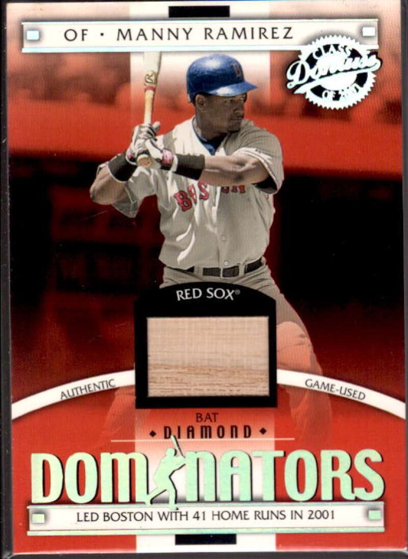 Manny Ramirez Sox Bat Card 2001 Donruss Class of 2001 Diamond Dominators #DM1  Image 1