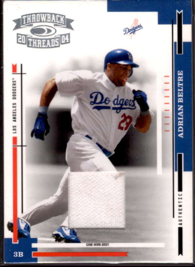 Adrian Beltre Jsy Card 2004 Throwback Threads Material #97  Image 1