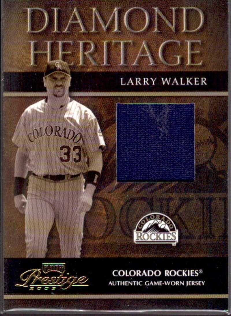 Larry Walker Jsy Card 2003 Playoff Prestige Diamond Heritage Material #1  Image 1