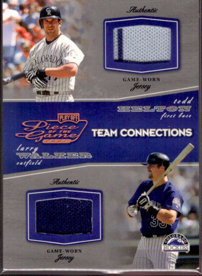 Todd Helton Jsy/Walker Jsy 2002 Playoff Piece of the Game Materials Bronze #94  Image 1