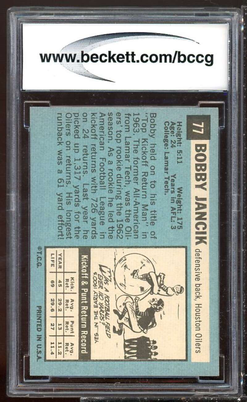 Bobby Jancik Card 1964 Topps #77 BGS BCCG 8 Image 2