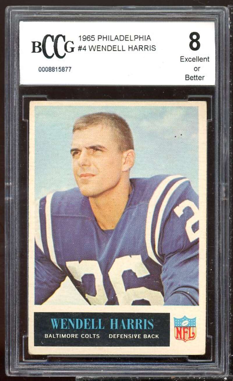 Wendell Harris Card 1965 Philadelphia #4 BGS BCCG 8 Image 1