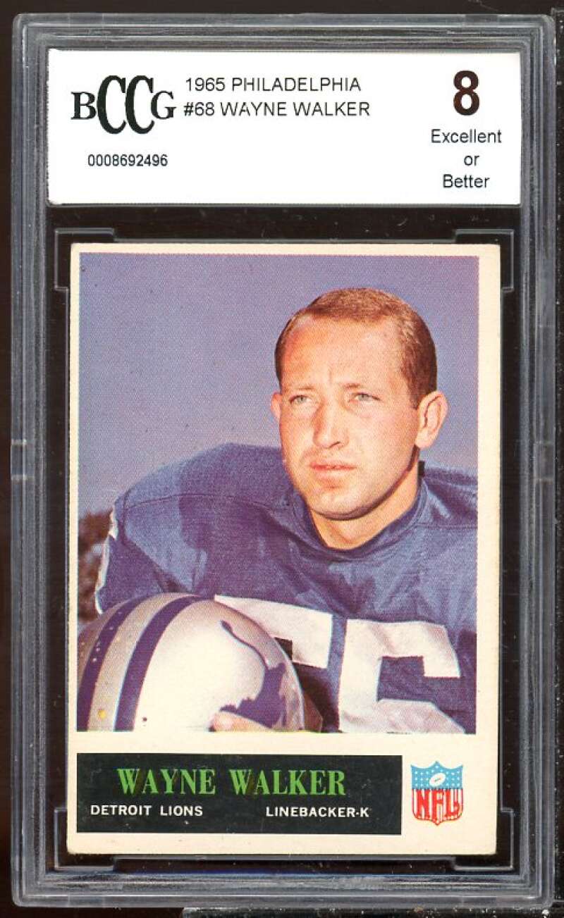 Wayne Walker Card 1964 Philadelphia #68 BGS BCCG 8 Image 1