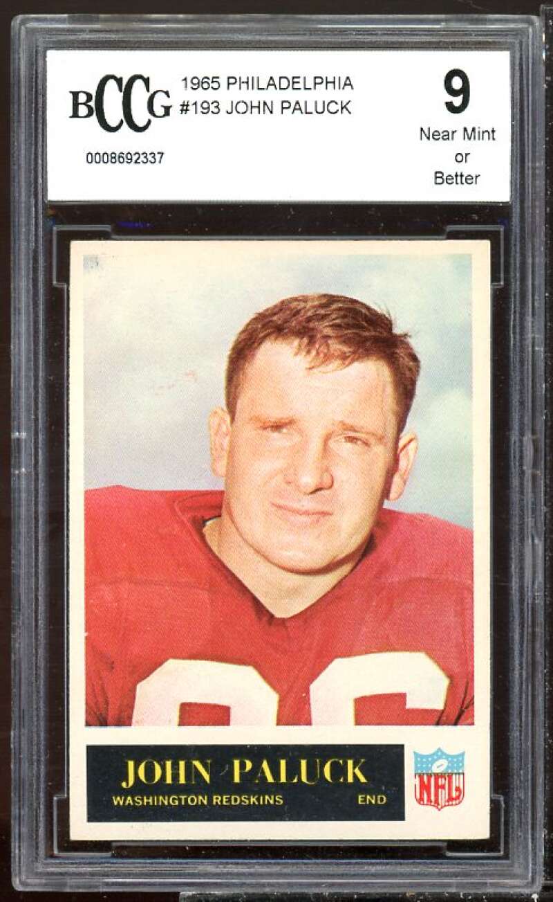 John Paluck Card 1965 Philadelphia #193 BGS BCCG 9 Image 1