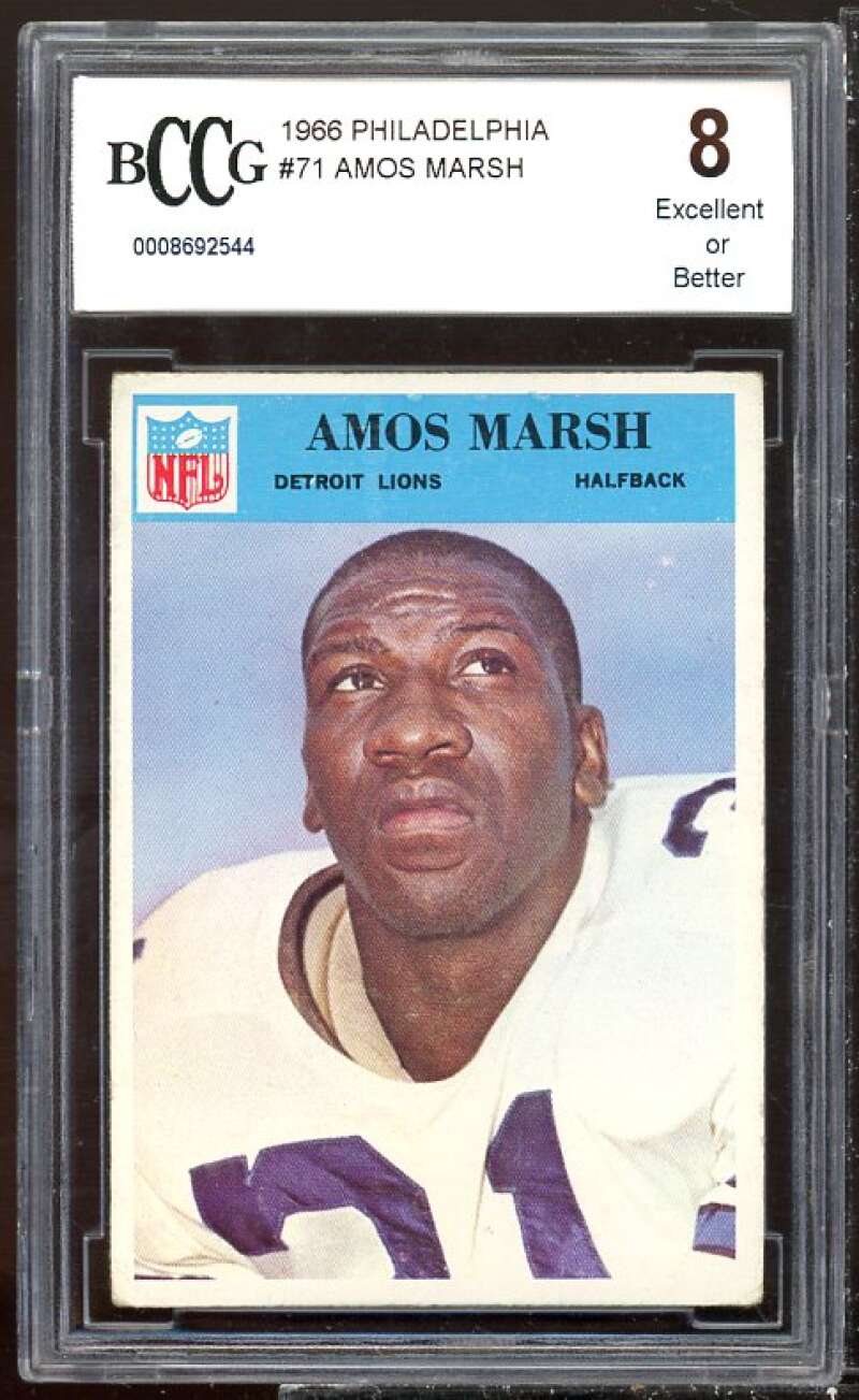 Amos Marsh Card 1966 Philadelphia #71 BGS BCCG 8 Image 1