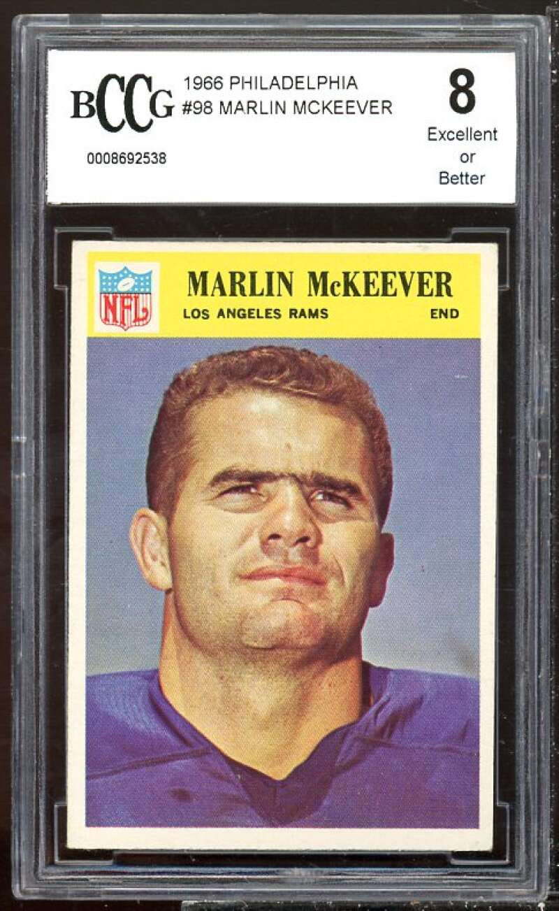 Marlin McKeever Card 1966 Philadelphia #98 BGS BCCG 8 Image 1