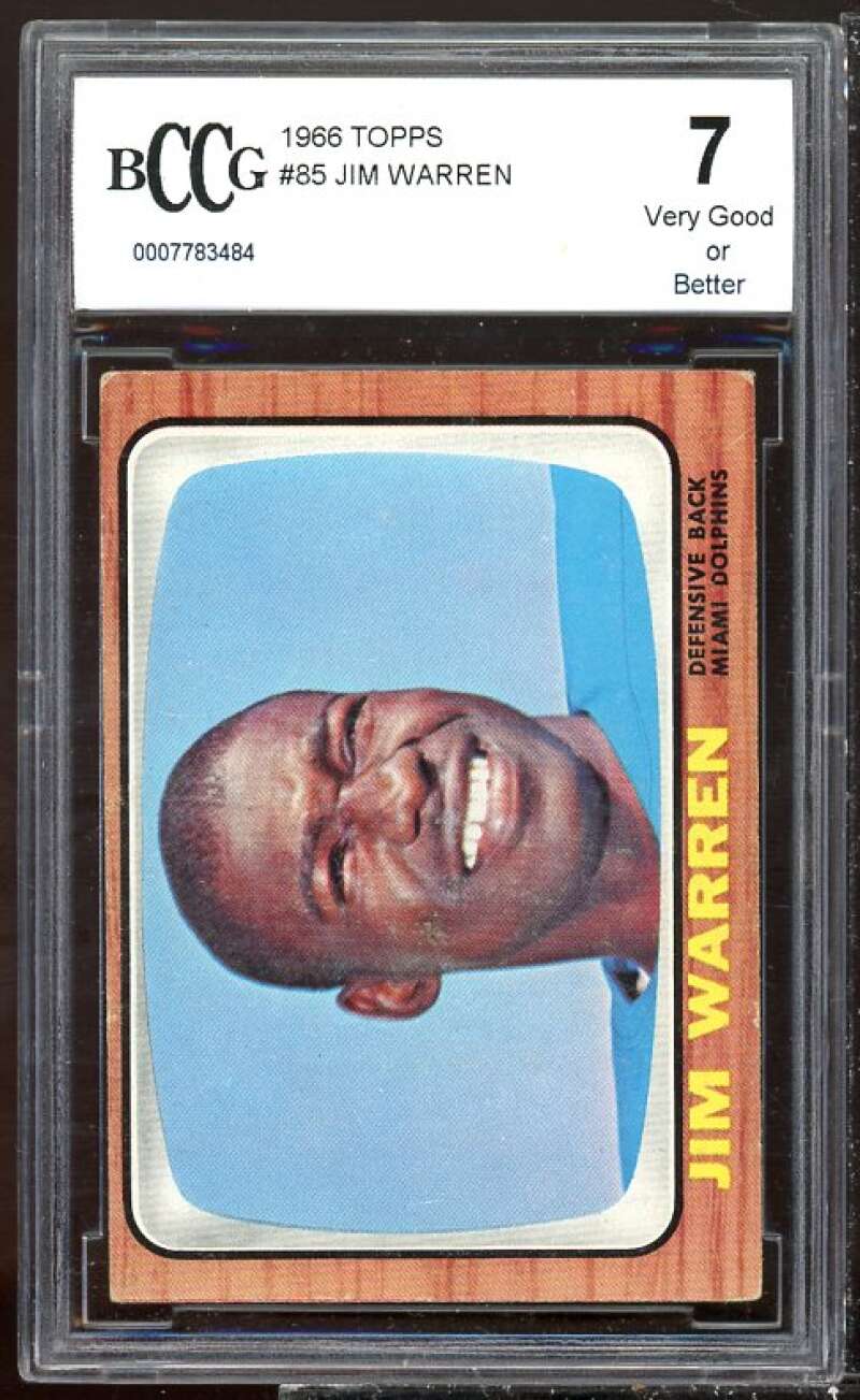 Jim Warren Rookie Card 1966 Topps #85 BGS BCCG 8 Image 1