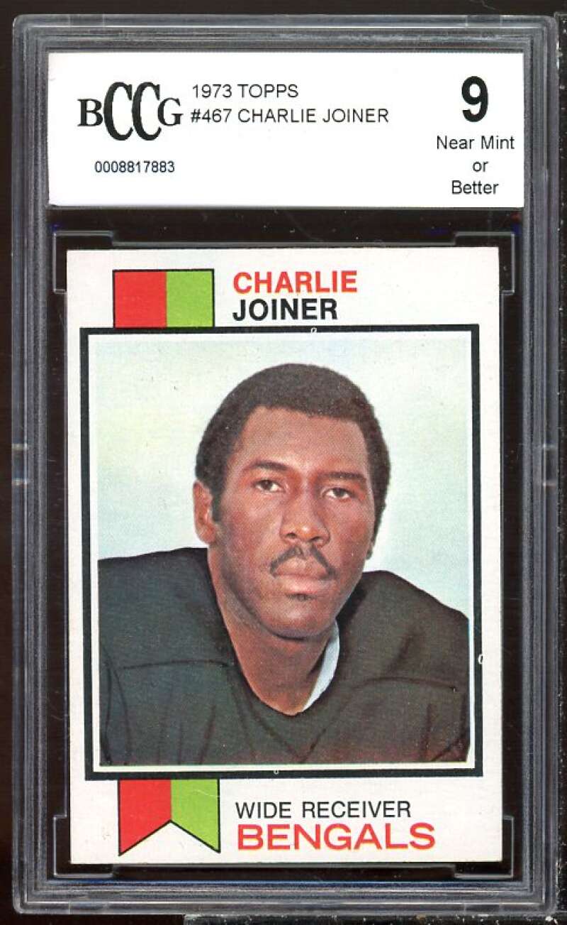 Charlie Joiner Card 1973 Topps #467 BGS BCCG 9 Image 1