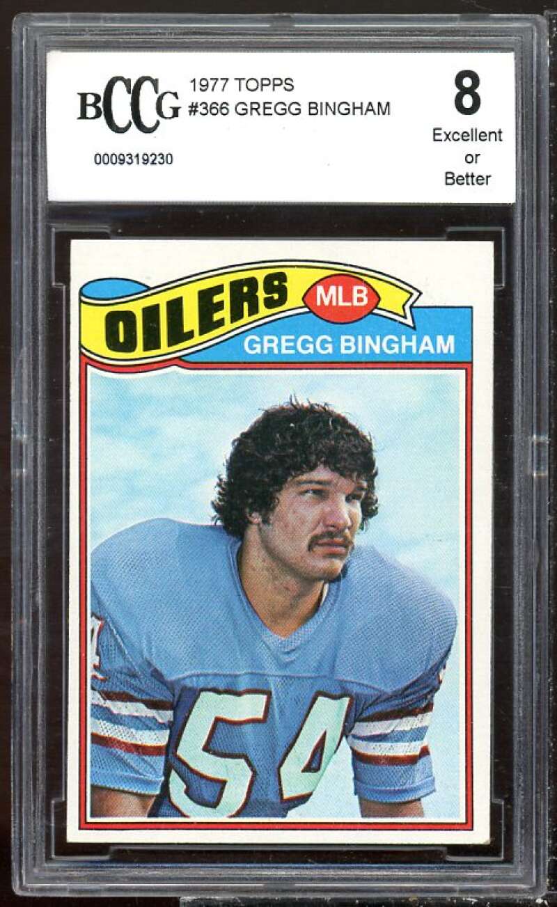 Gregg Bingham Card 1977 Topps #366 BGS BCCG 8 Image 1