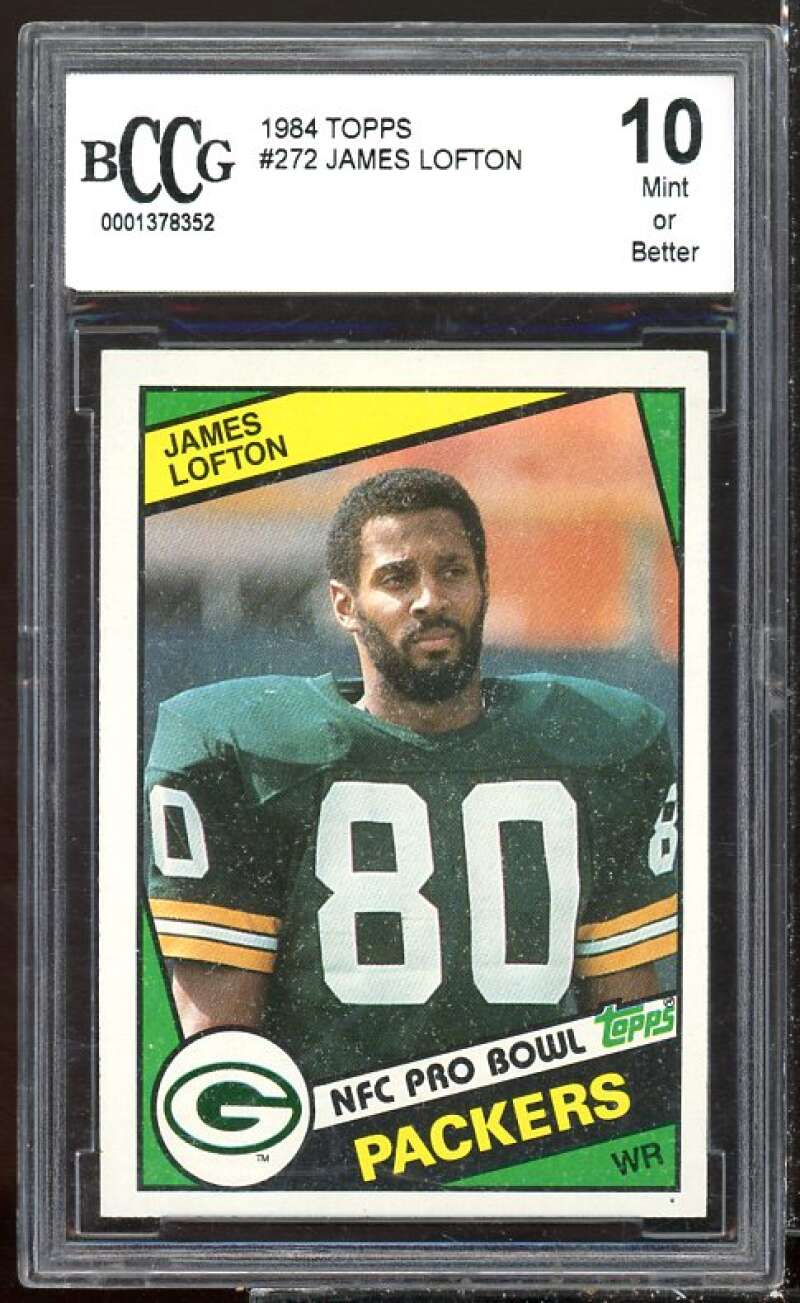 James Lofton Card 1984 Topps #272 BGS BCCG 10 Image 1