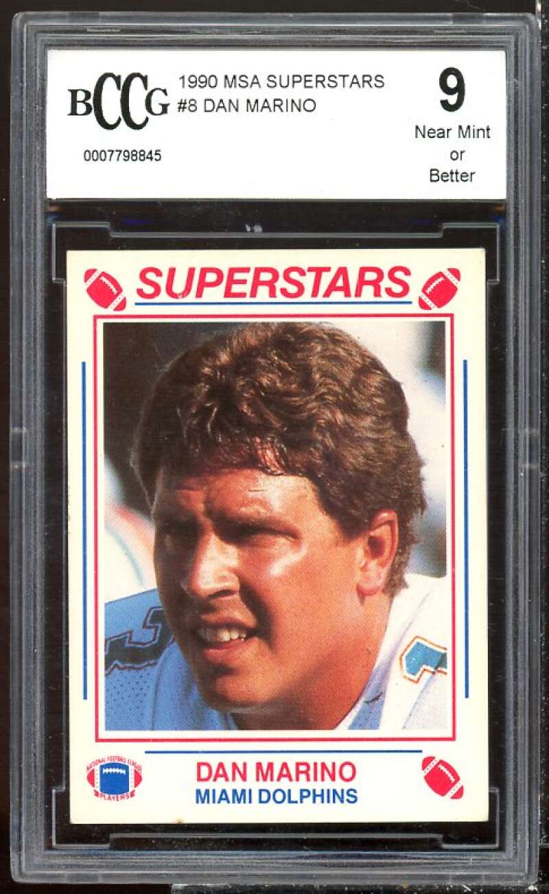 Dan Marino Card 1990 MSA Superstars #8 BGS BCCG 9 Image 1