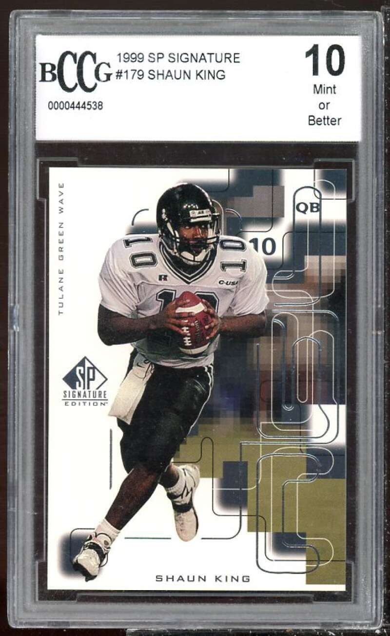 Shaun King Rookie Card 1999 SP Signature #179 BGS BCCG 10 Image 1