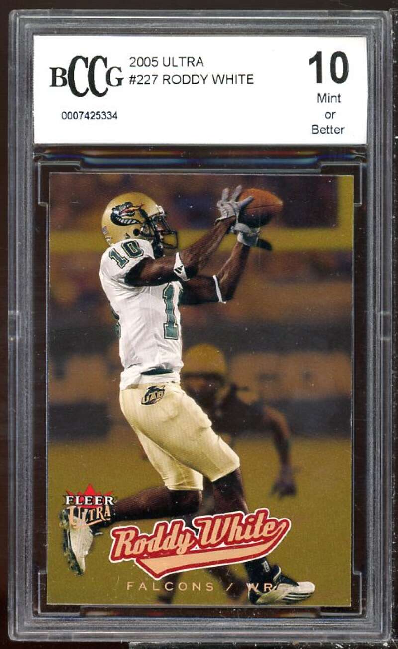 Roddy White Rookie Card 2005 Ultra #227 BGS BCCG 10 Image 1