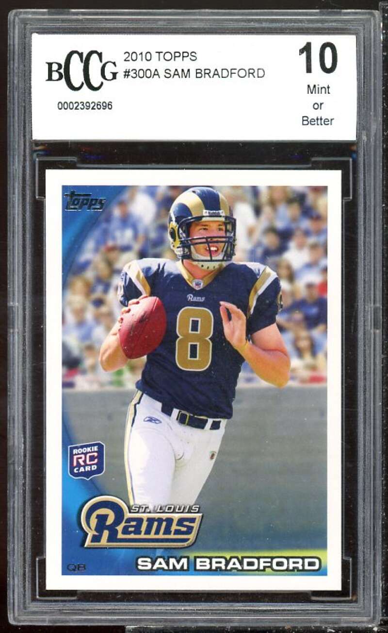 Sam Bradford Rookie Card 2010 Topps #300a BGS BCCG 10 Image 1