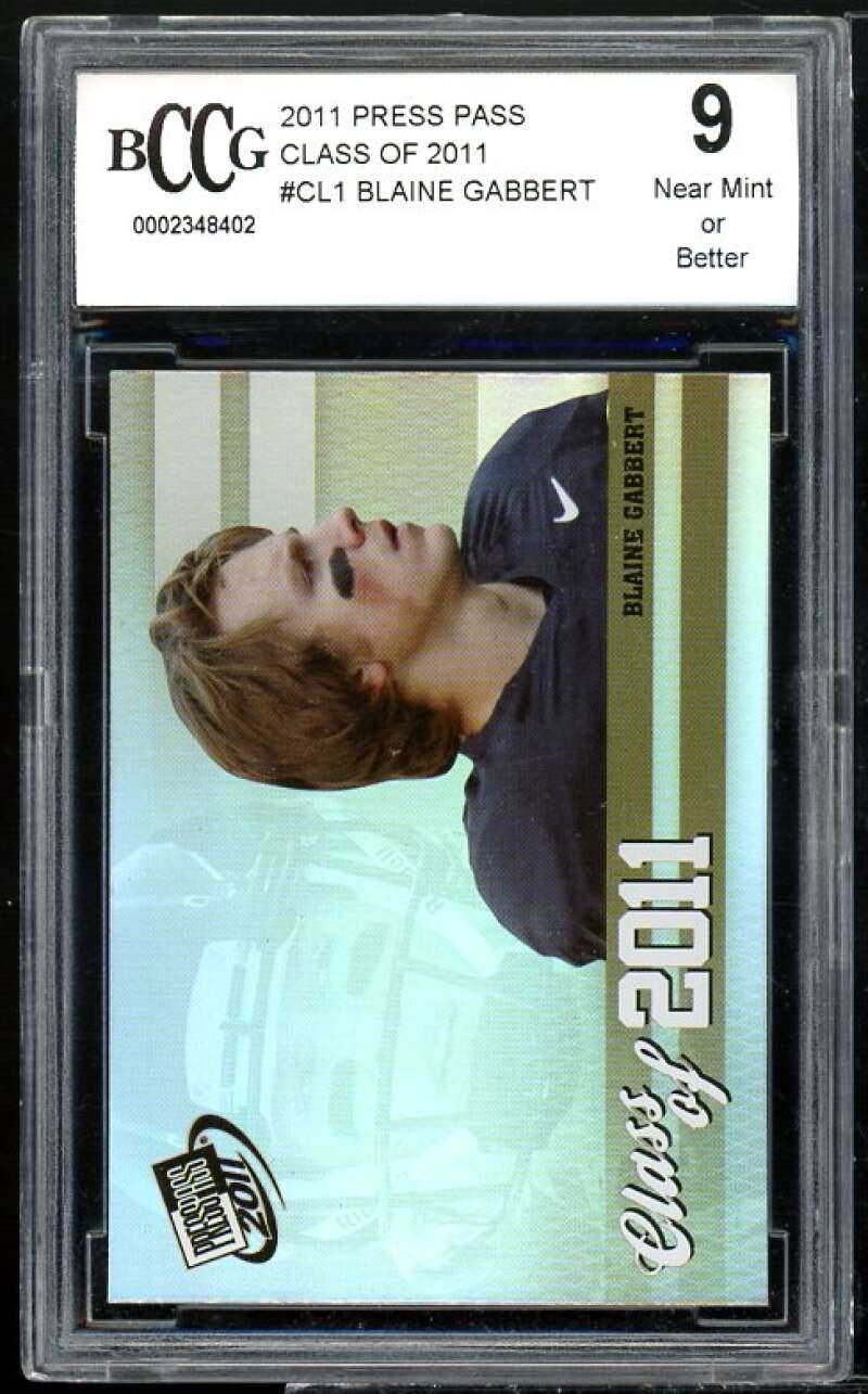 Blaine Gabbert Rookie Card 2011 Press Pass Class of 2011 #CL1 BGS BCCG 9 Image 1