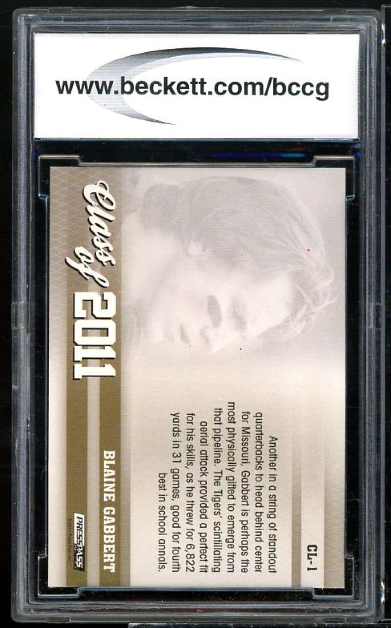 Blaine Gabbert Rookie Card 2011 Press Pass Class of 2011 #CL1 BGS BCCG 9 Image 2