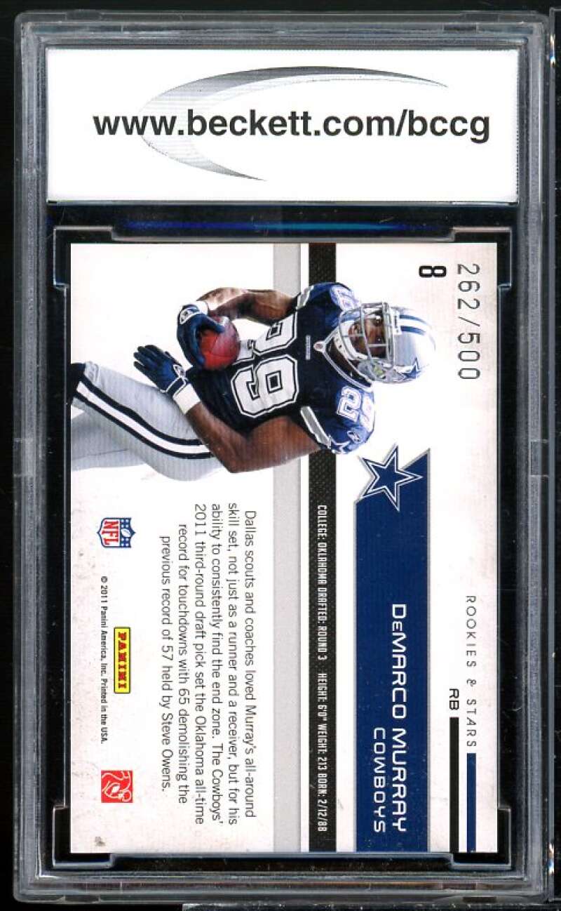 DeMarco Murray Rookie 2011 Rookies n Stars Rookie Revolution Gold #8 BGS BCCG 10 Image 2