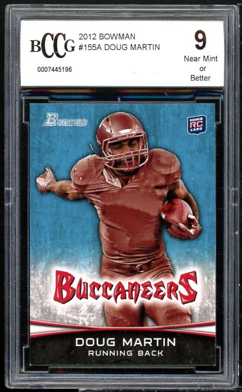 Doug Martin Rookie Card 2012 Bowman #155a BGS BCCG 9 Image 1