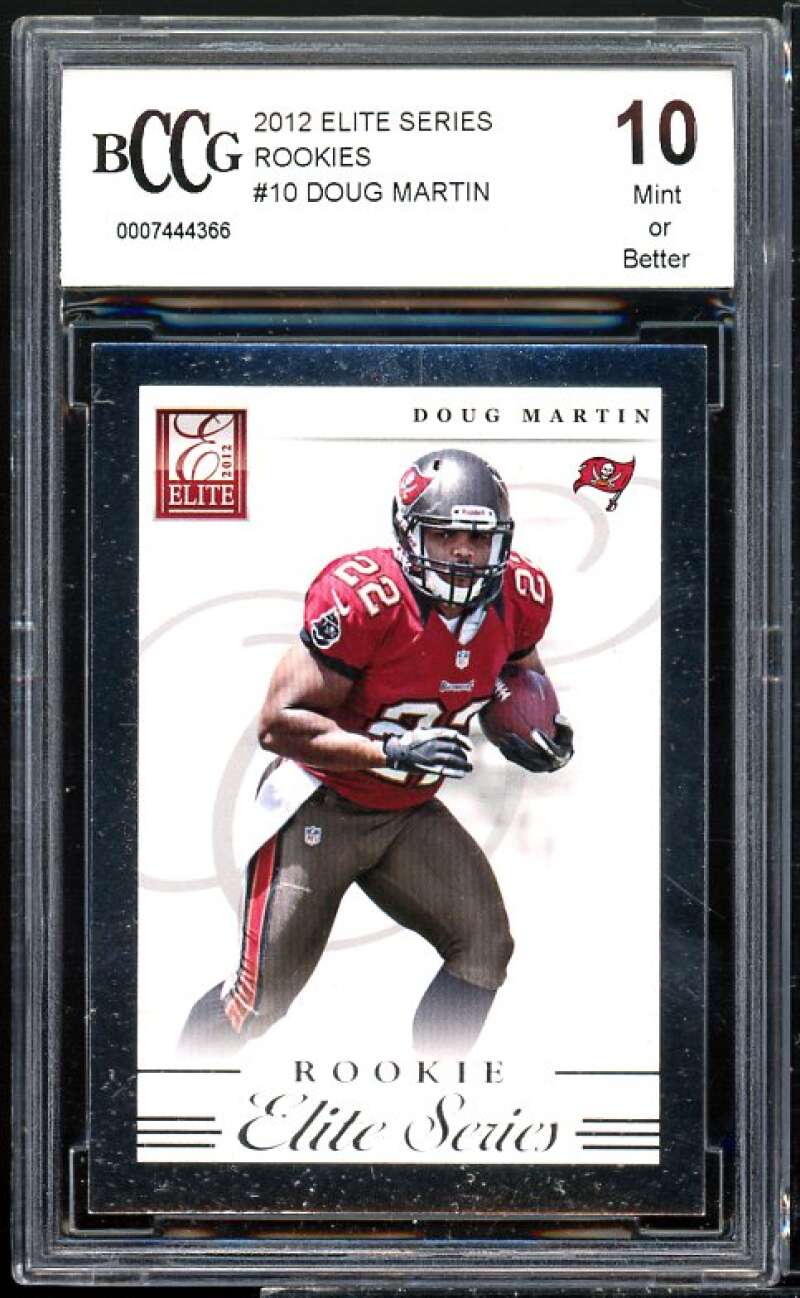 Doug Martin Rookie Card 2012 Elite Series Rookies #10 BGS BCCG 10 Image 1