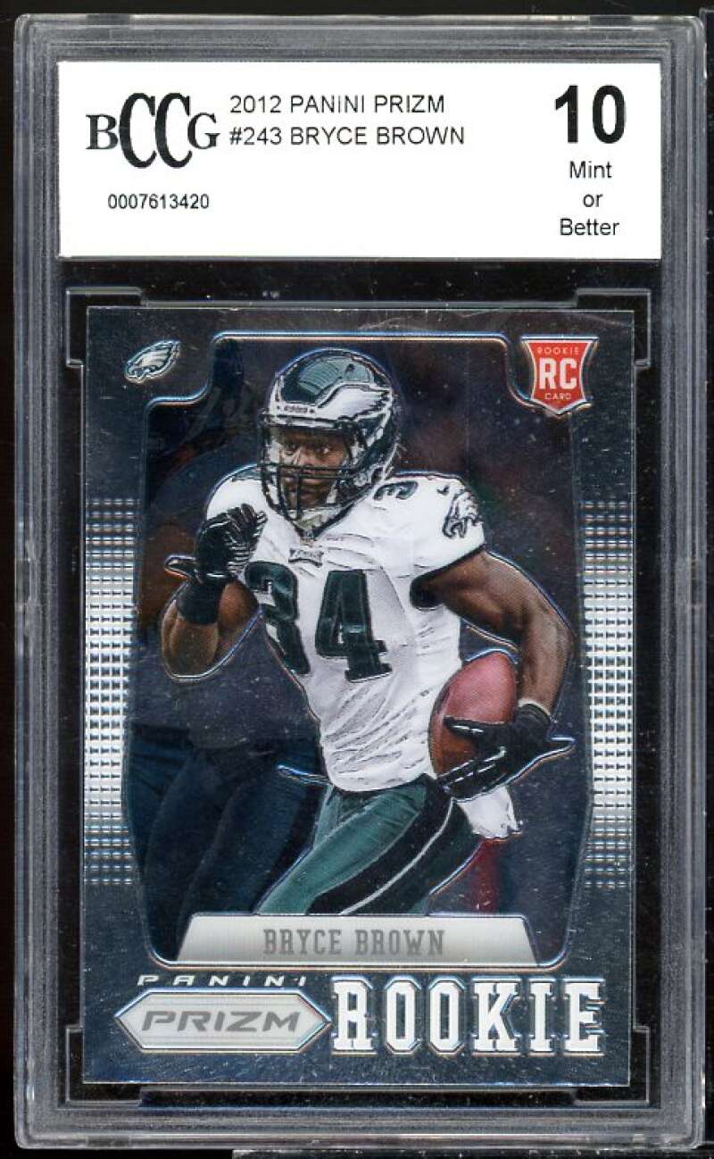 Bryce Brown Rookie Card 2012 Panini Prizm #243 BGS BCCG 10 Image 1