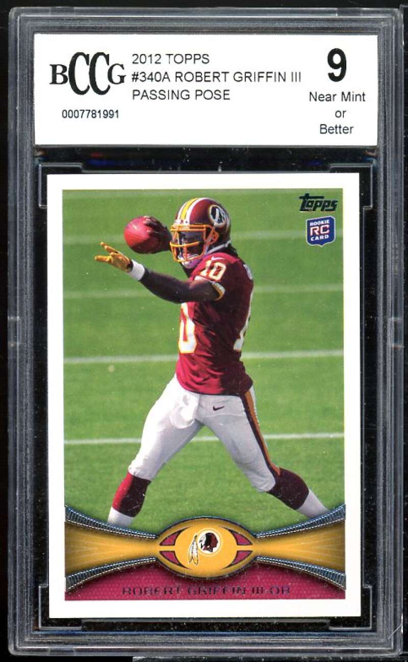 Robert Griffin Rookie Card 2012 Topps #340A BGS BCCG 9 Image 1