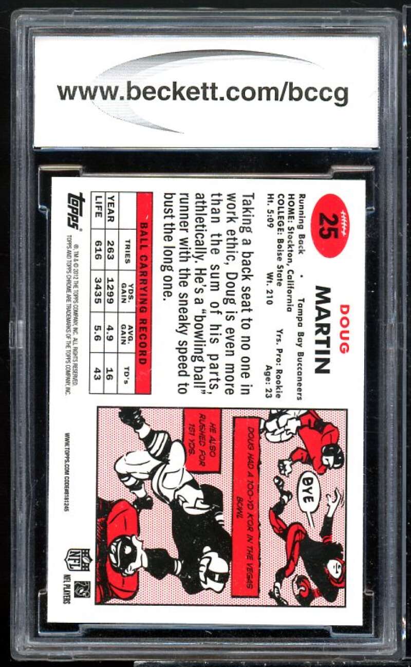 Doug Martin Rookie Card 2012 Topps Chrome 1957 #25 BGS BCCG 10 Image 2